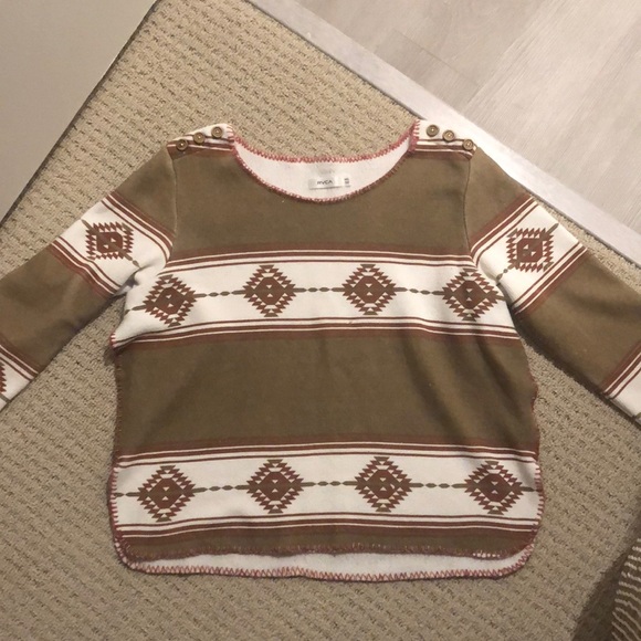 RVCA boho pattern sweater - Picture 1 of 6